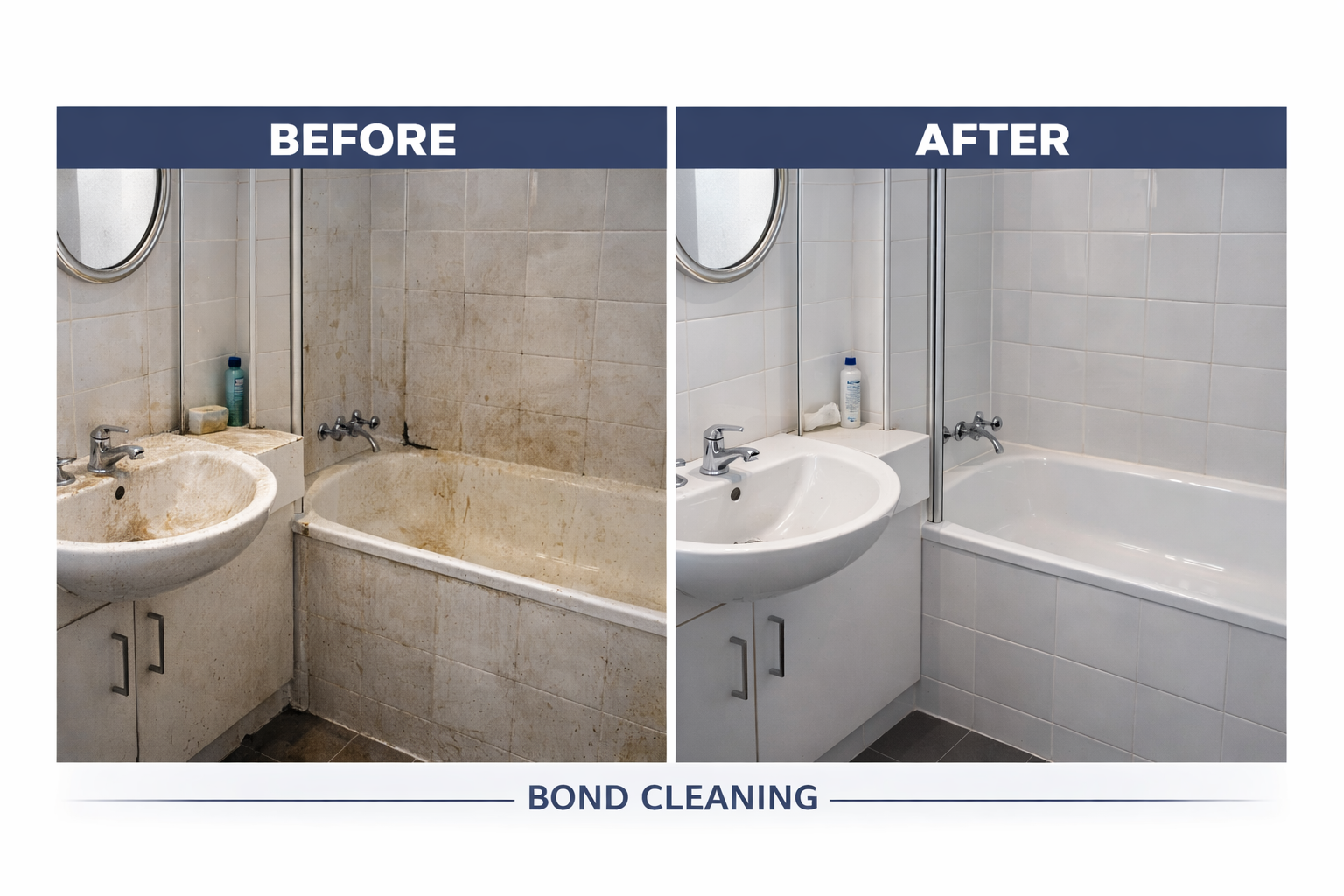 Bathrooms Before After Ar Bond and Carpet Cleaning
